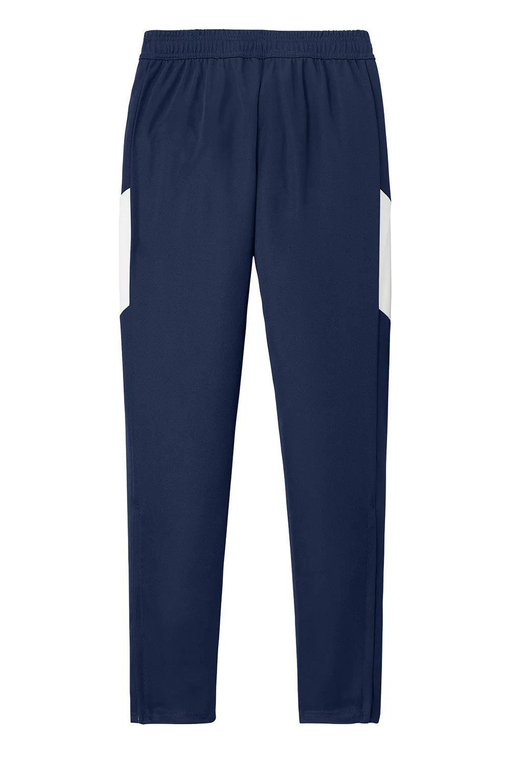 Sport-Tek Mens Moisture Wicking Travel Pants w/ Pockets - True Navy Blue/White