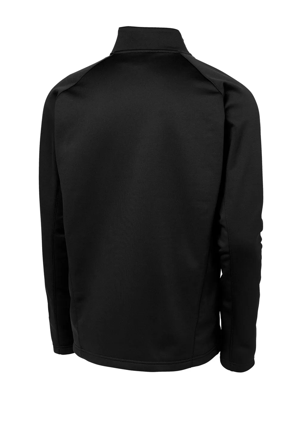 Sport-Tek Mens Sport-Wick Moisture Wicking Fleece 1/4 Zip Sweatshirt - Black/Silver Grey