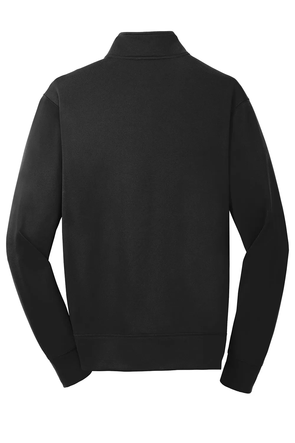 Sport-Tek Mens Sport-Wick Moisture Wicking Fleece Full Zip Sweatshirt w/ Pockets - Black