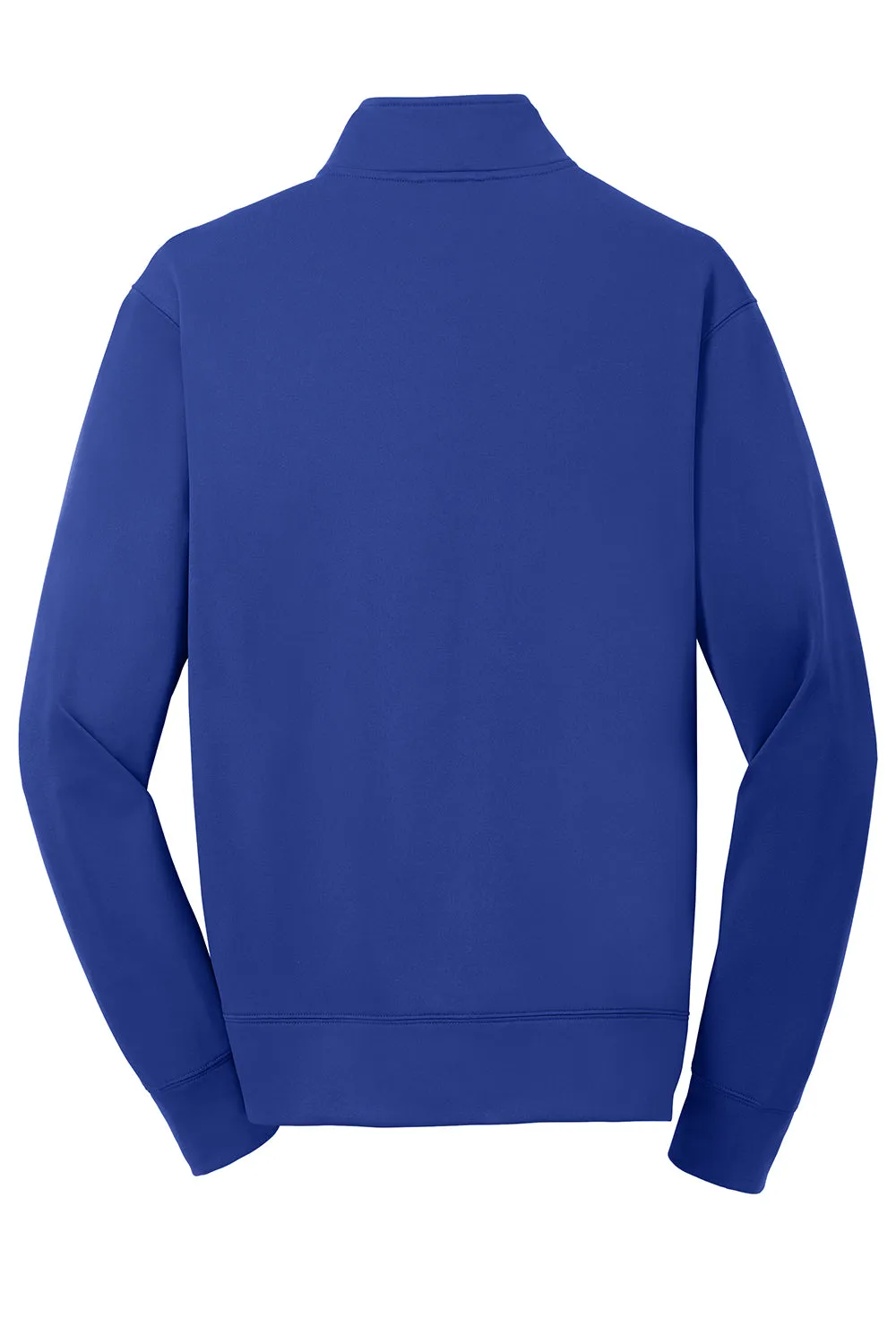 Sport-Tek Mens Sport-Wick Moisture Wicking Fleece Full Zip Sweatshirt w/ Pockets - True Royal Blue