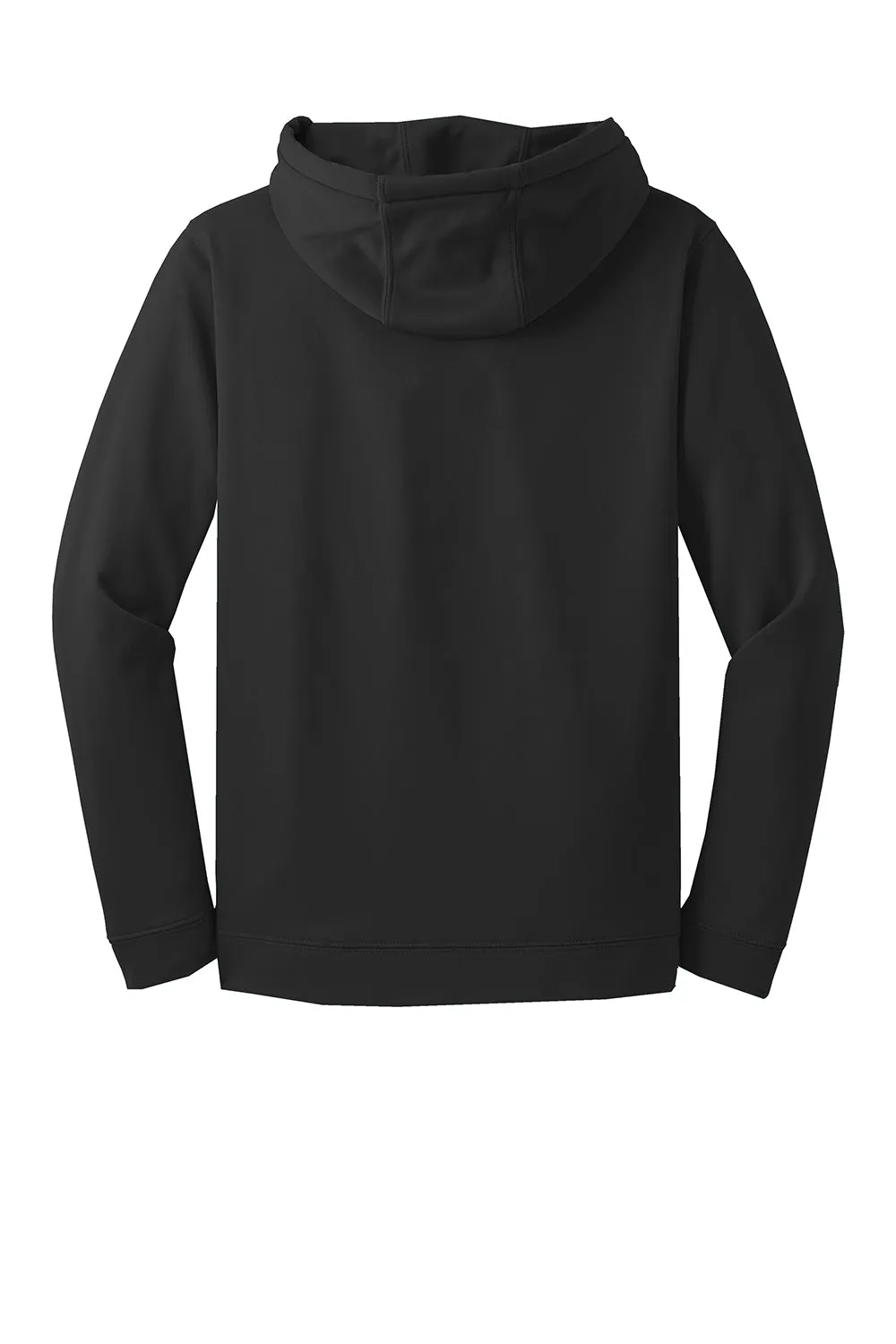Sport-Tek Mens Sport-Wick Moisture Wicking Fleece Hooded Sweatshirt Hoodie w/ Pouch Pocket - Black