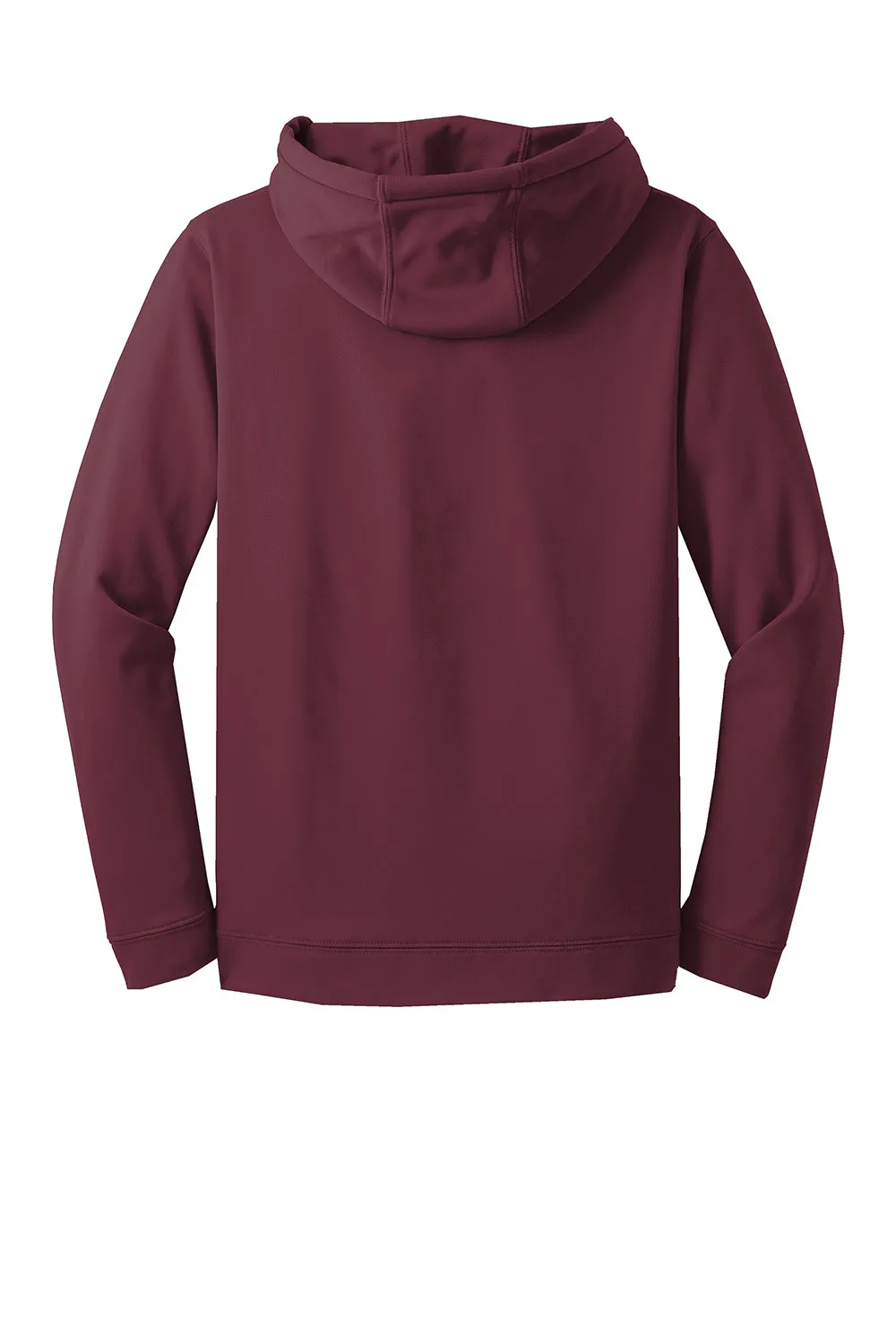 Sport-Tek Mens Sport-Wick Moisture Wicking Fleece Hooded Sweatshirt Hoodie w/ Pouch Pocket - Maroon