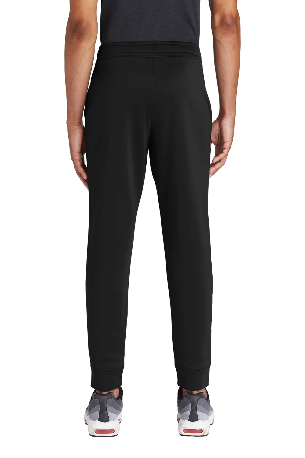 Sport-Tek Mens Sport Wick Moisture Wicking Fleece Jogger Sweatpants w/ Pockets - Black