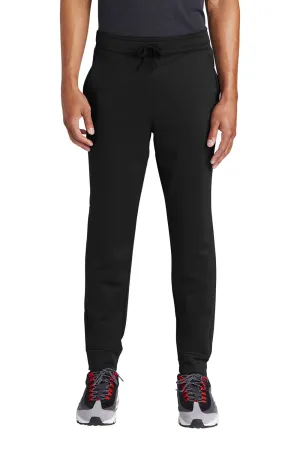 Sport-Tek Mens Sport Wick Moisture Wicking Fleece Jogger Sweatpants w/ Pockets - Black