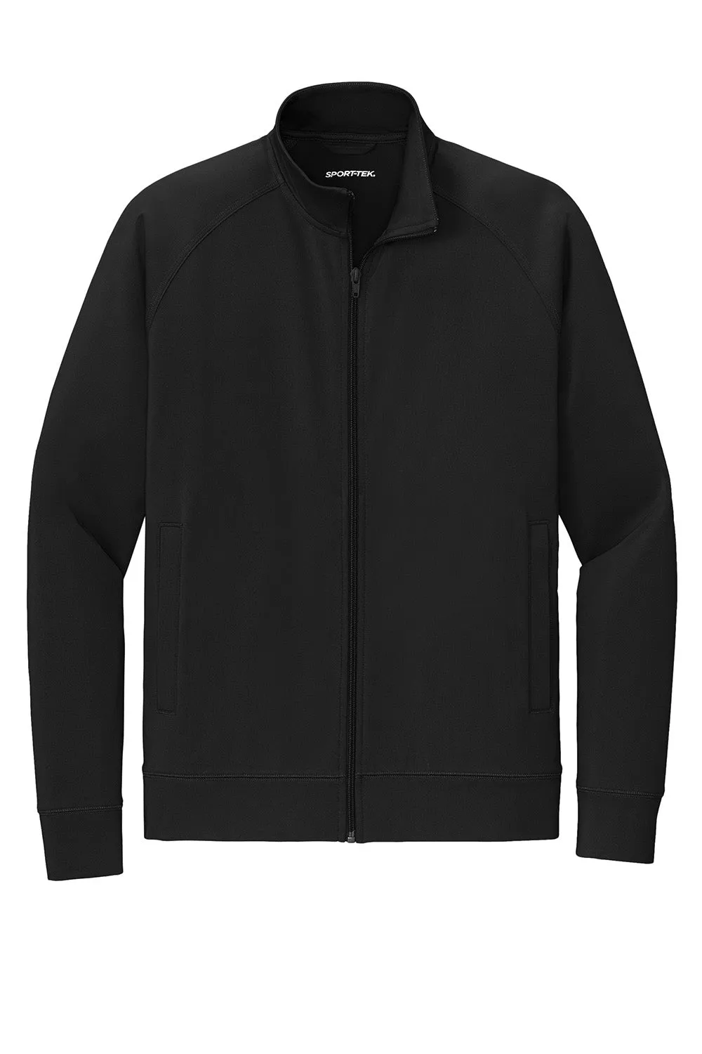 Sport-Tek Mens Sport-Wick Moisture Wicking Full Zip Cadet Jacket - Black