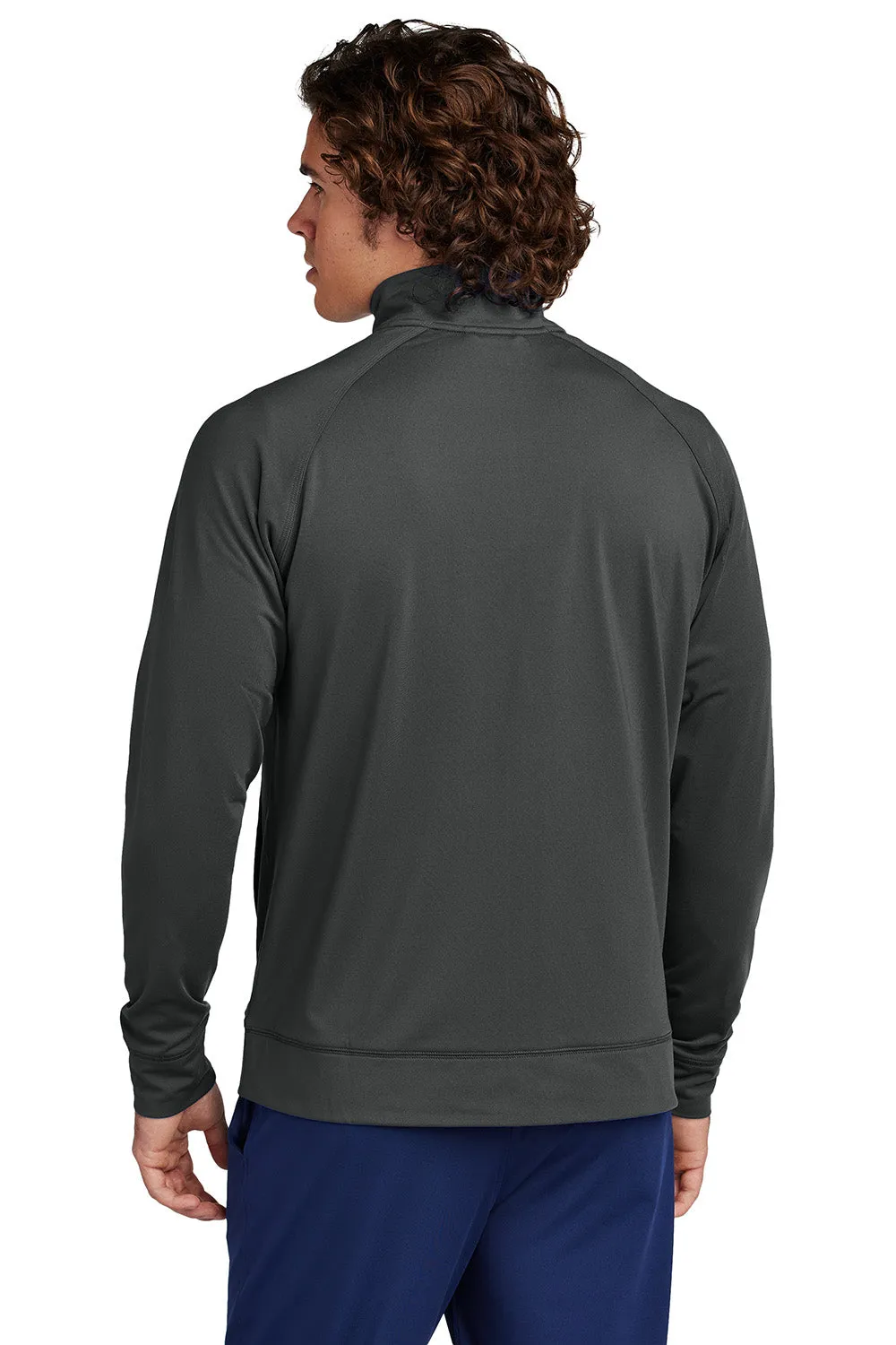 Sport-Tek Mens Sport-Wick Moisture Wicking Full Zip Cadet Jacket - Charcoal Grey