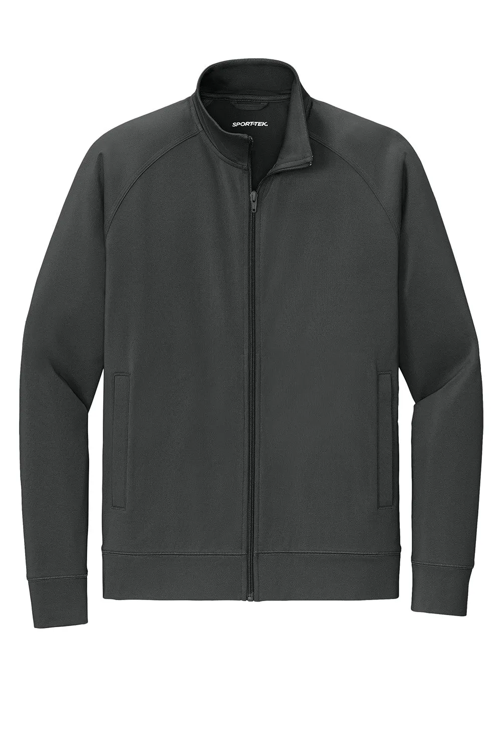 Sport-Tek Mens Sport-Wick Moisture Wicking Full Zip Cadet Jacket - Charcoal Grey