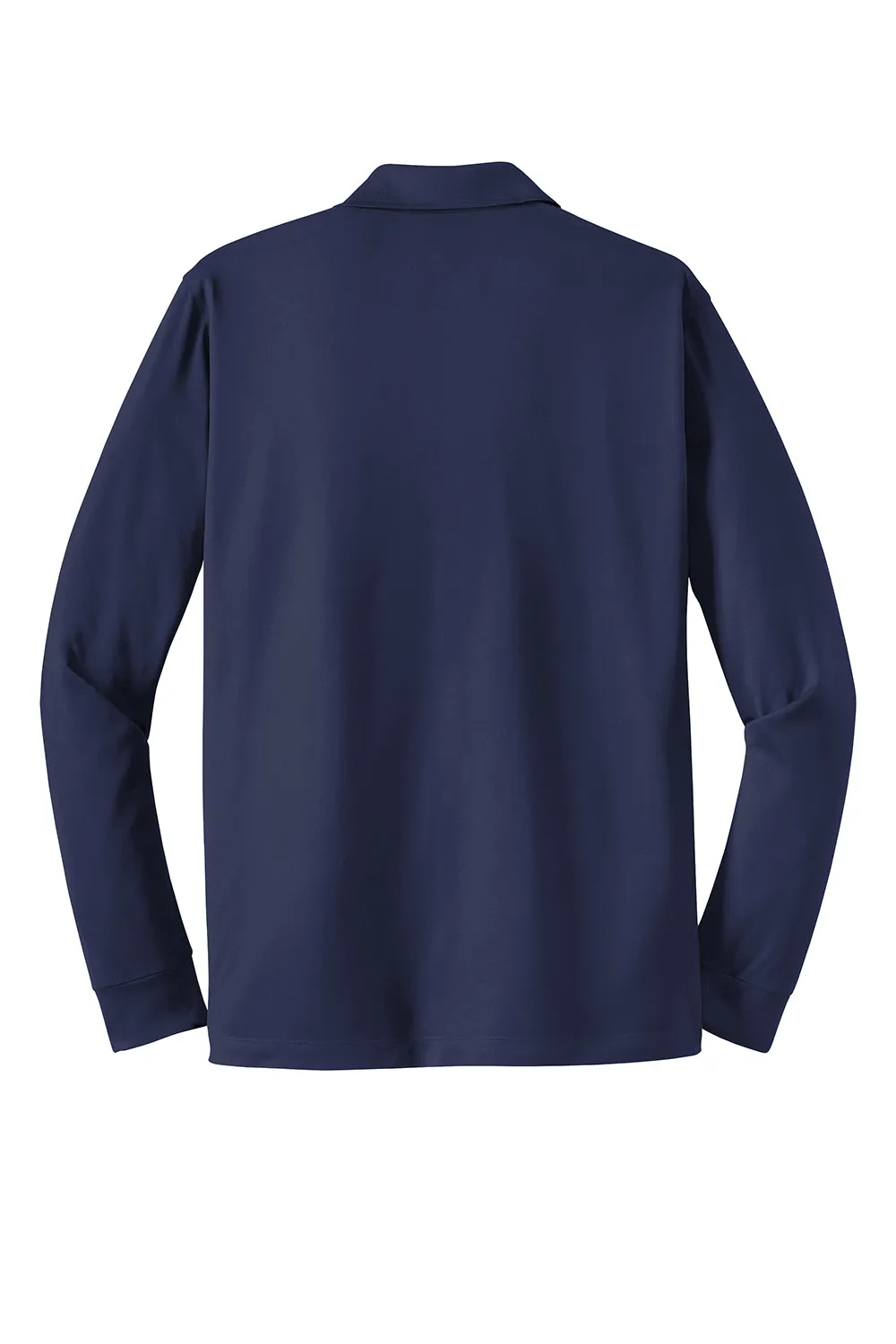 Sport-Tek Mens Sport-Wick Moisture Wicking Long Sleeve Polo Shirt - True Navy Blue