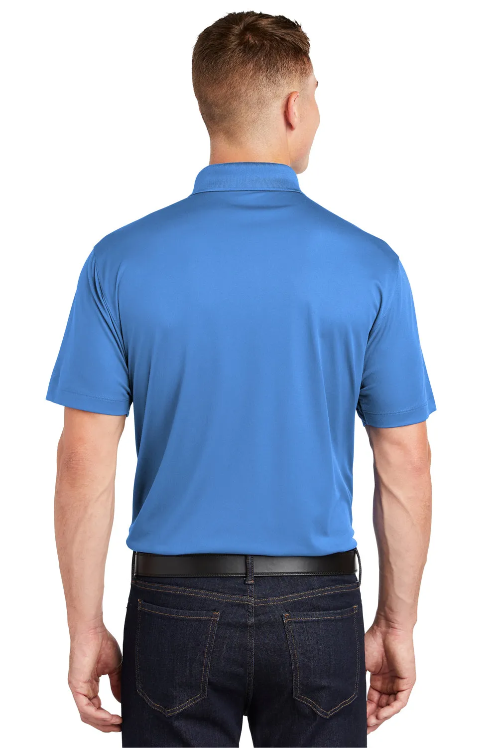 Sport-Tek Mens Sport-Wick Moisture Wicking Short Sleeve Polo Shirt - Blue Lake