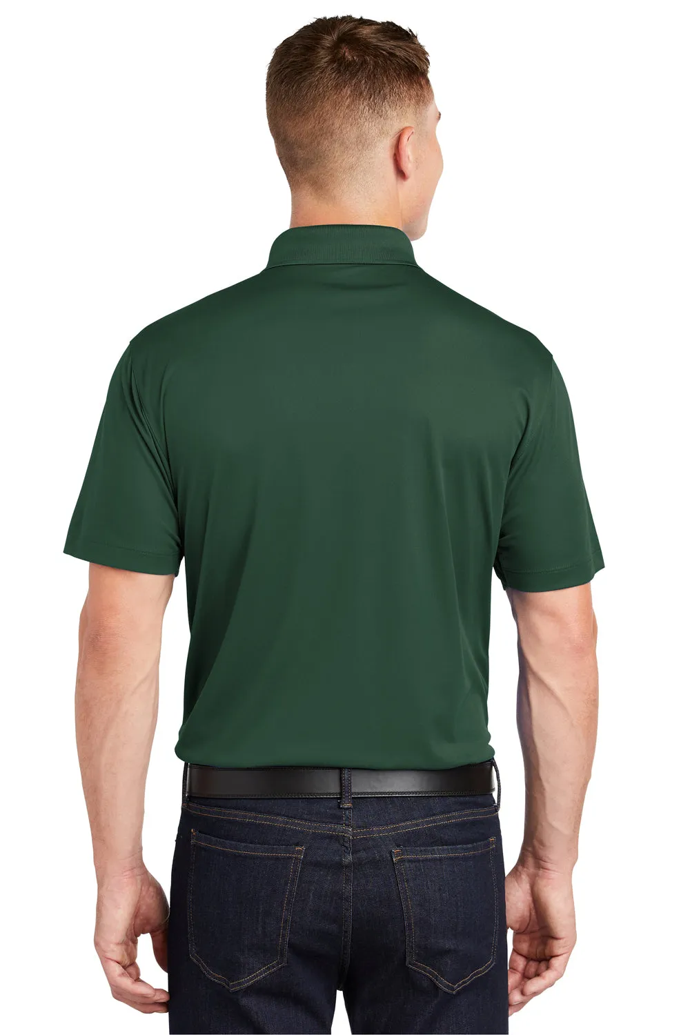 Sport-Tek Mens Sport-Wick Moisture Wicking Short Sleeve Polo Shirt - Forest Green