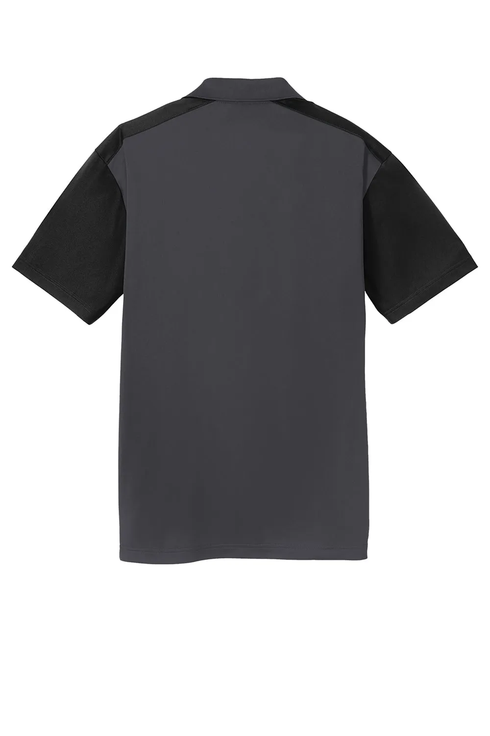 Sport-Tek Mens Sport-Wick Moisture Wicking Short Sleeve Polo Shirt - Iron Grey/Black