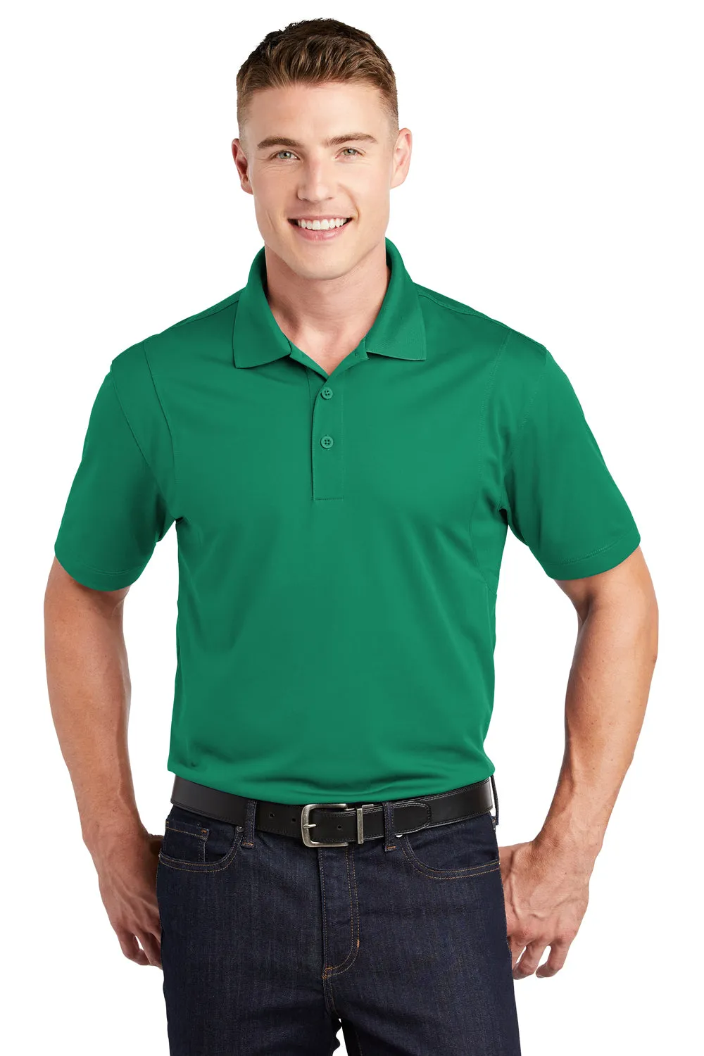 Sport-Tek Mens Sport-Wick Moisture Wicking Short Sleeve Polo Shirt - Kelly Green