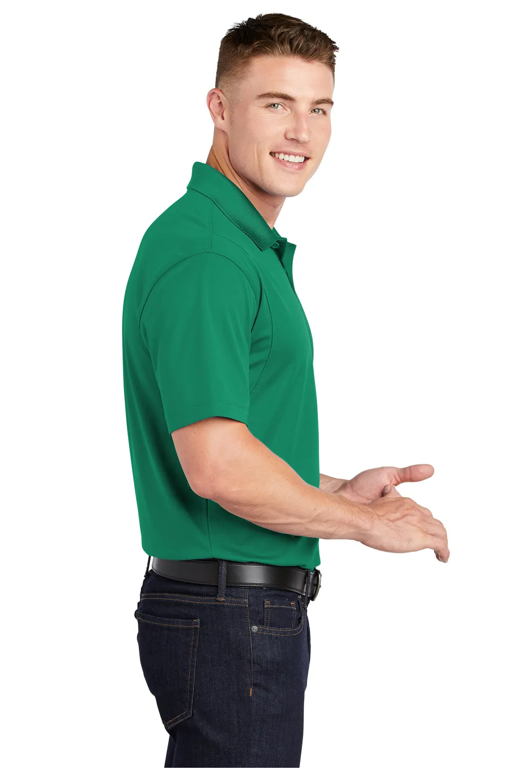 Sport-Tek Mens Sport-Wick Moisture Wicking Short Sleeve Polo Shirt - Kelly Green