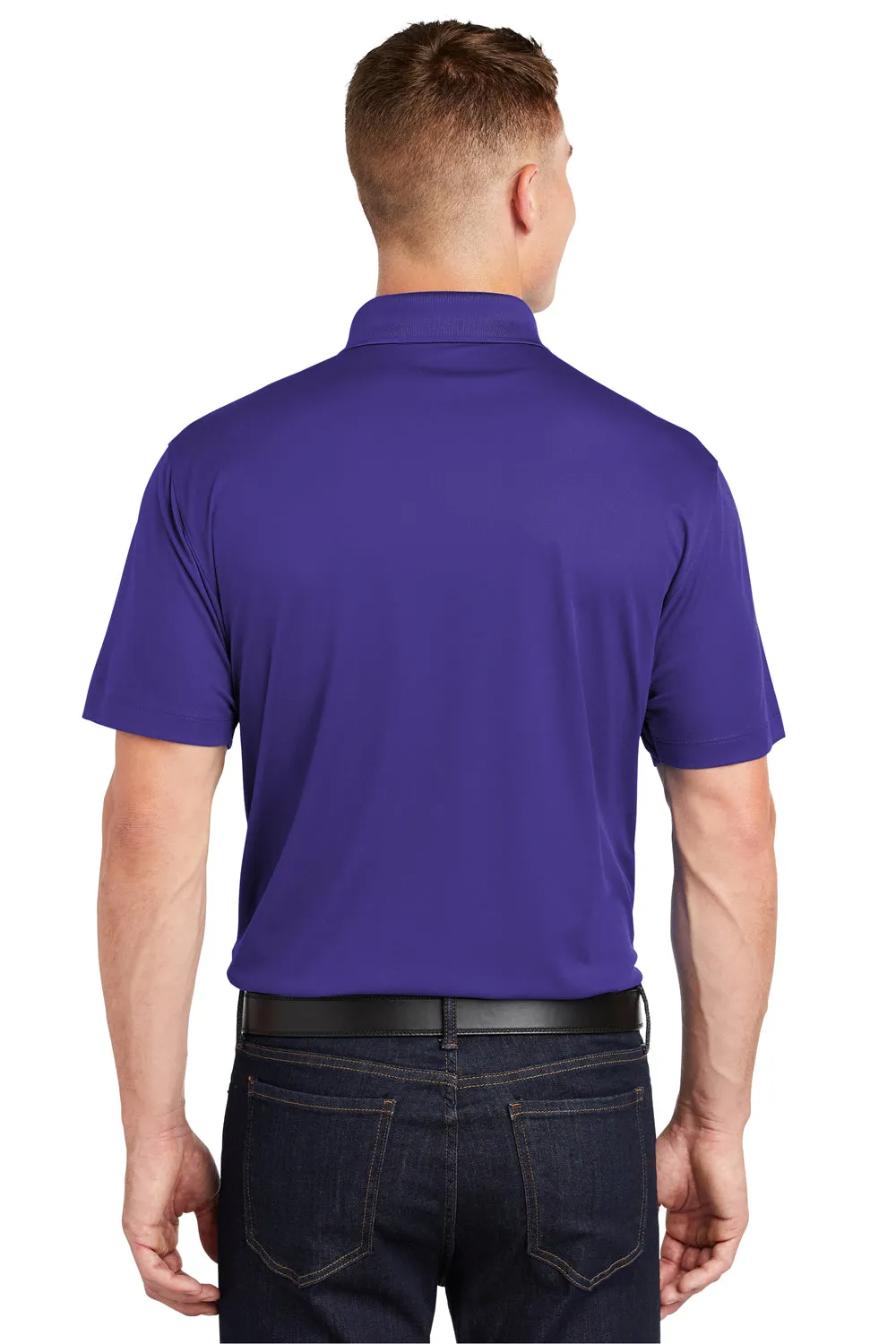 Sport-Tek Mens Sport-Wick Moisture Wicking Short Sleeve Polo Shirt - Purple