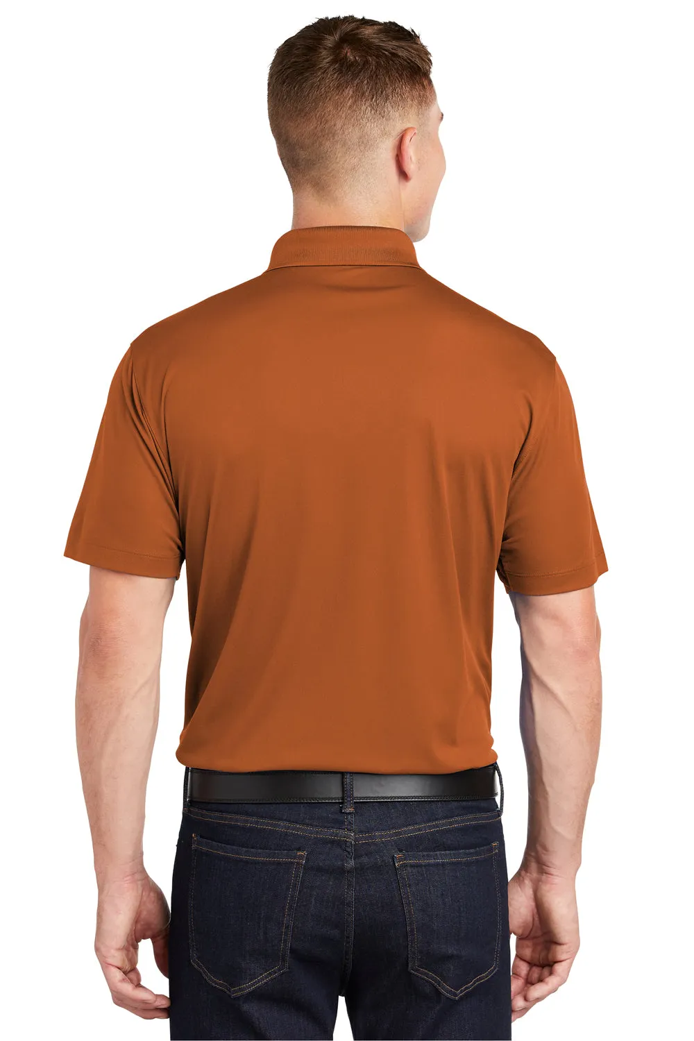 Sport-Tek Mens Sport-Wick Moisture Wicking Short Sleeve Polo Shirt - Texas Orange