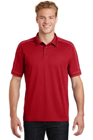 Sport-Tek Mens Sport-Wick Moisture Wicking Short Sleeve Polo Shirt - True Red - Closeout