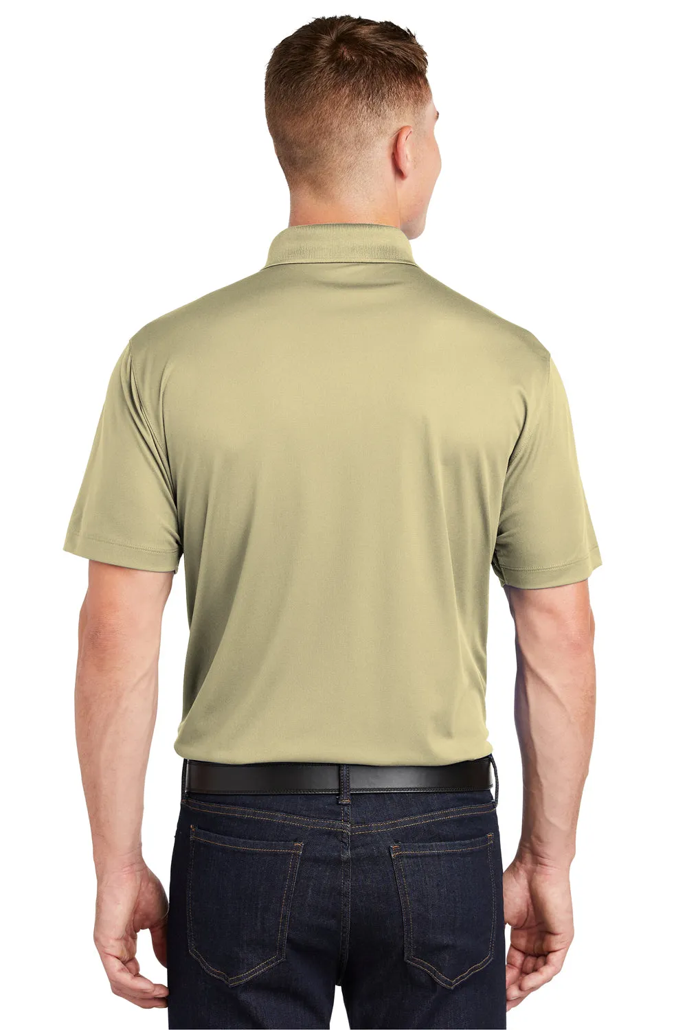 Sport-Tek Mens Sport-Wick Moisture Wicking Short Sleeve Polo Shirt - Vegas Gold