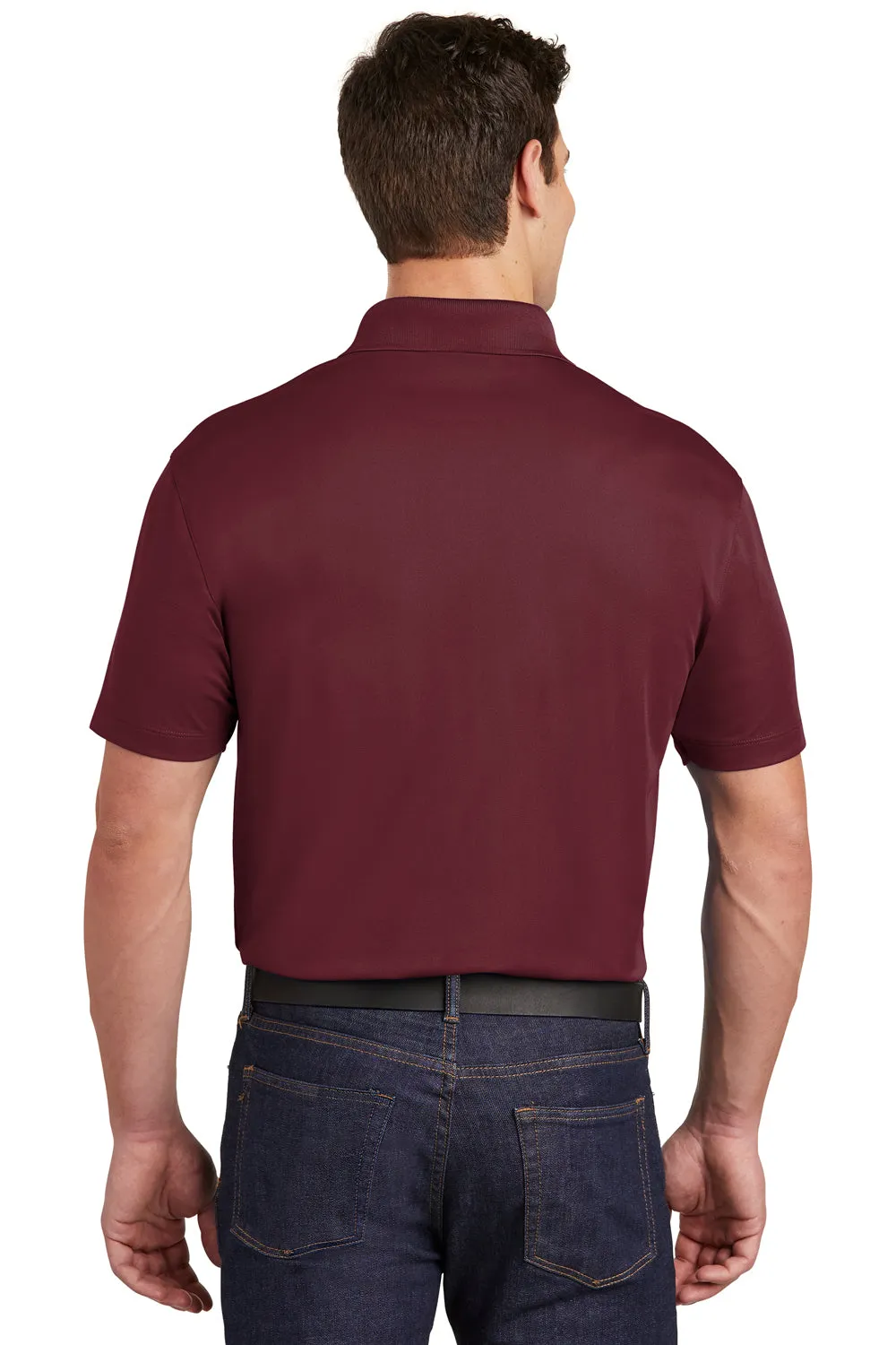Sport-Tek Mens Sport-Wick Moisture Wicking Short Sleeve Polo Shirt w/ Pocket - Maroon