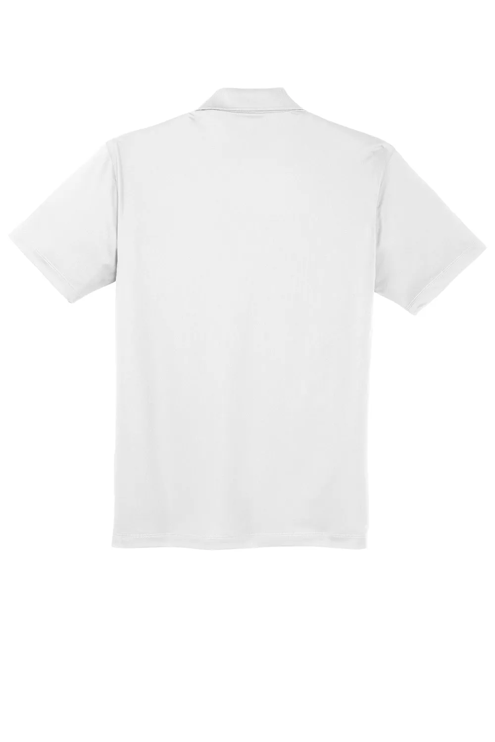 Sport-Tek Mens Sport-Wick Moisture Wicking Short Sleeve Polo Shirt w/ Pocket - White