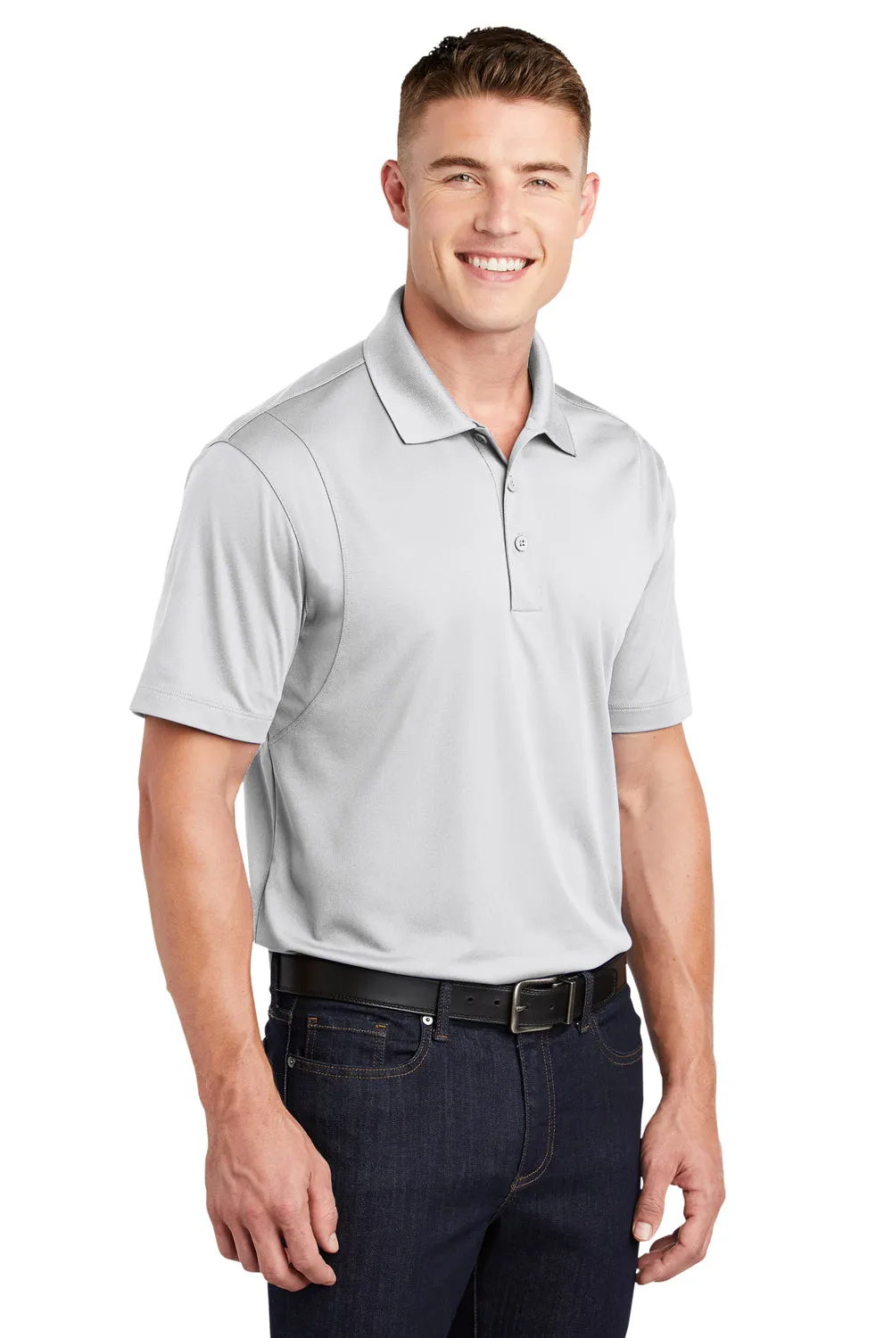 Sport-Tek Mens Sport-Wick Moisture Wicking Short Sleeve Polo Shirt - White