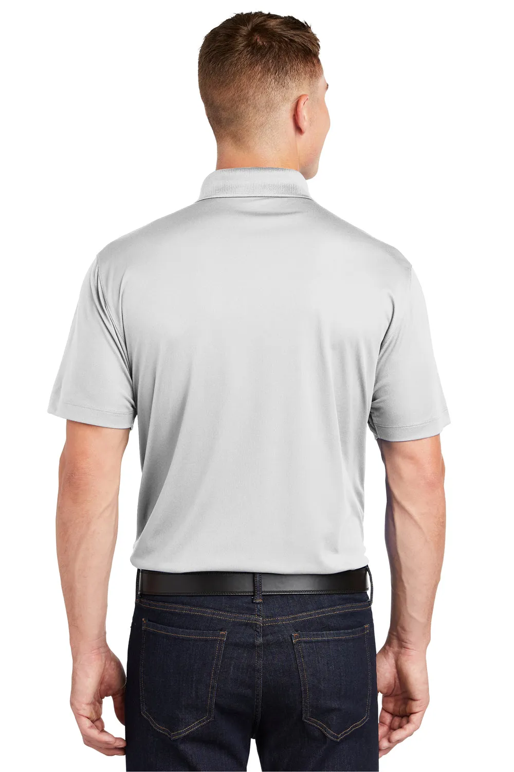 Sport-Tek Mens Sport-Wick Moisture Wicking Short Sleeve Polo Shirt - White