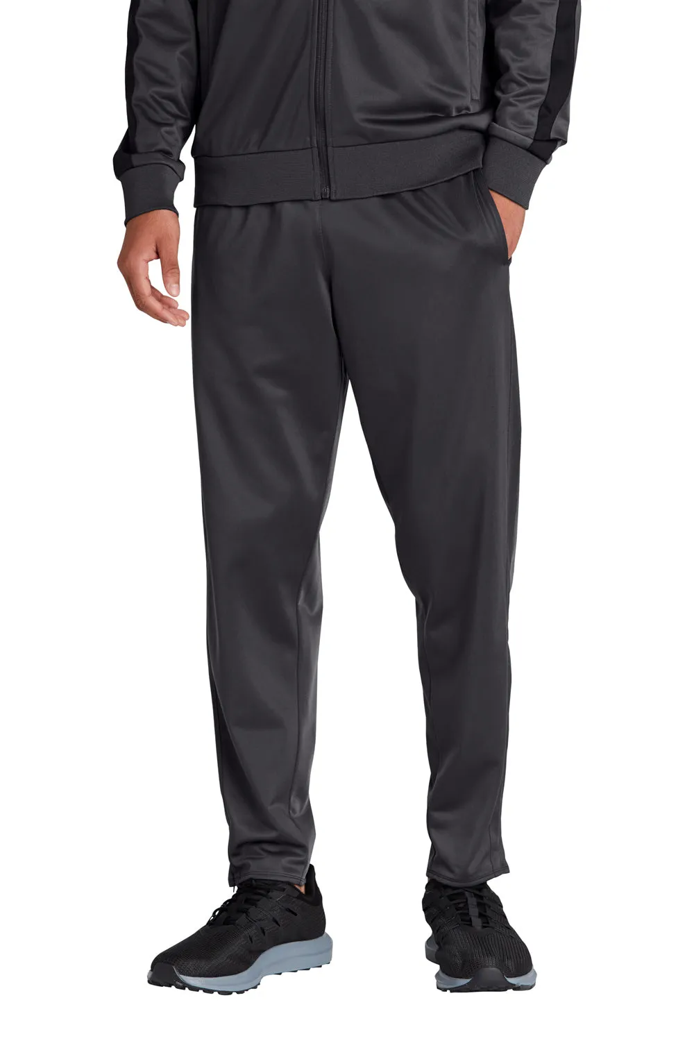 Sport-Tek Mens Tricot Track Pants w/ Pockets - Graphite Grey