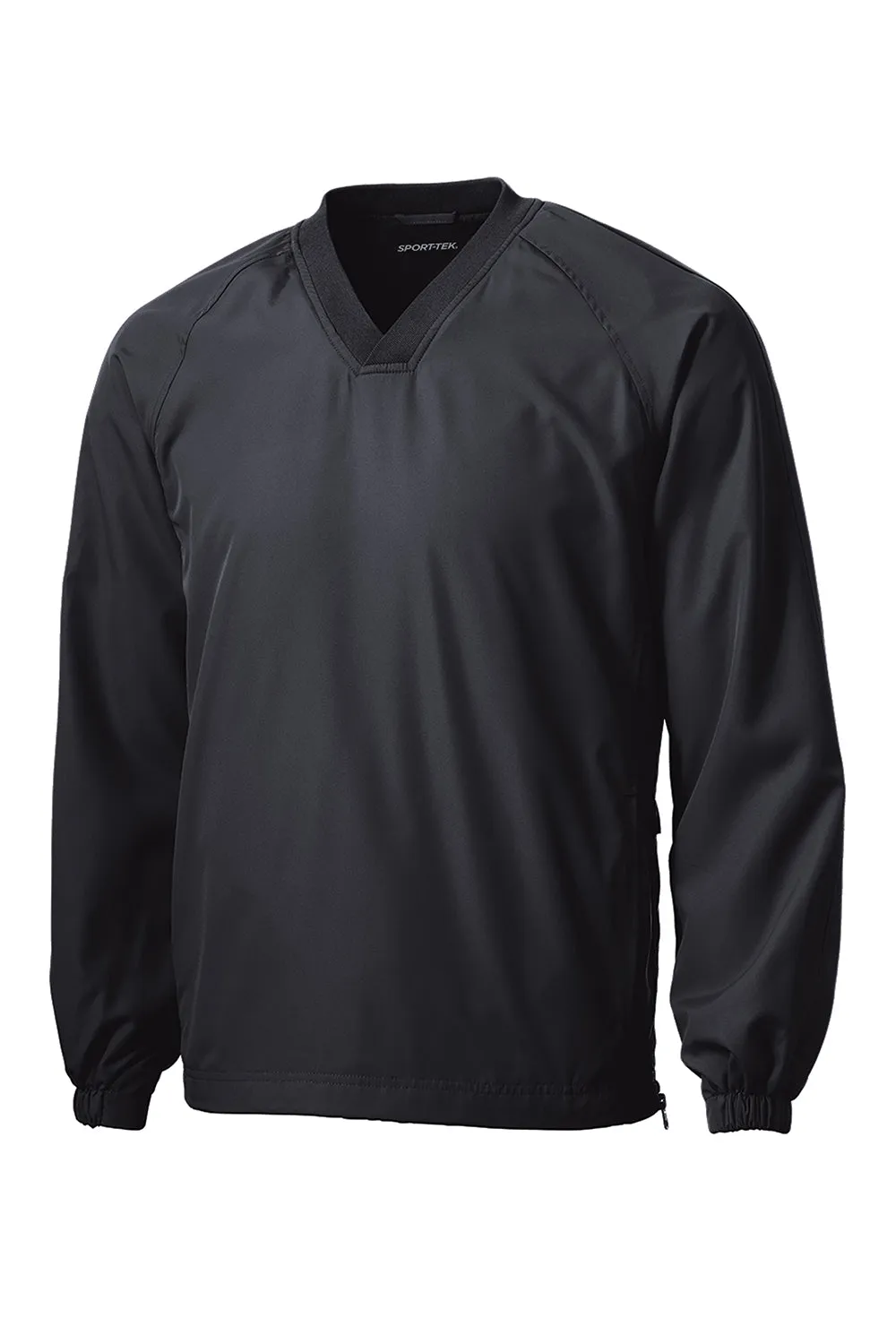 Sport-Tek Mens V-Neck Wind Jacket - Graphite Grey