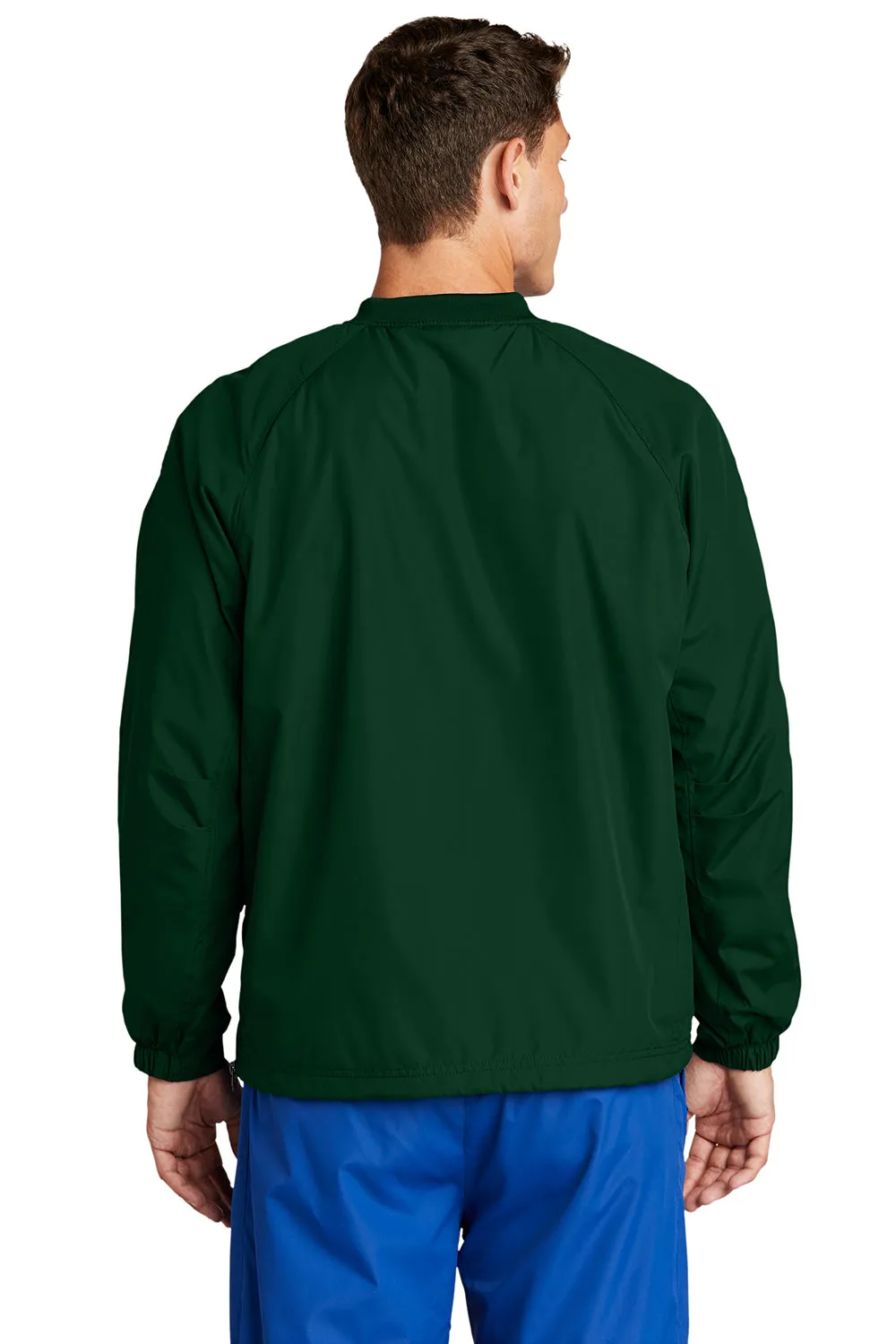 Sport-Tek Mens V-Neck Wind Jacket - Graphite Grey