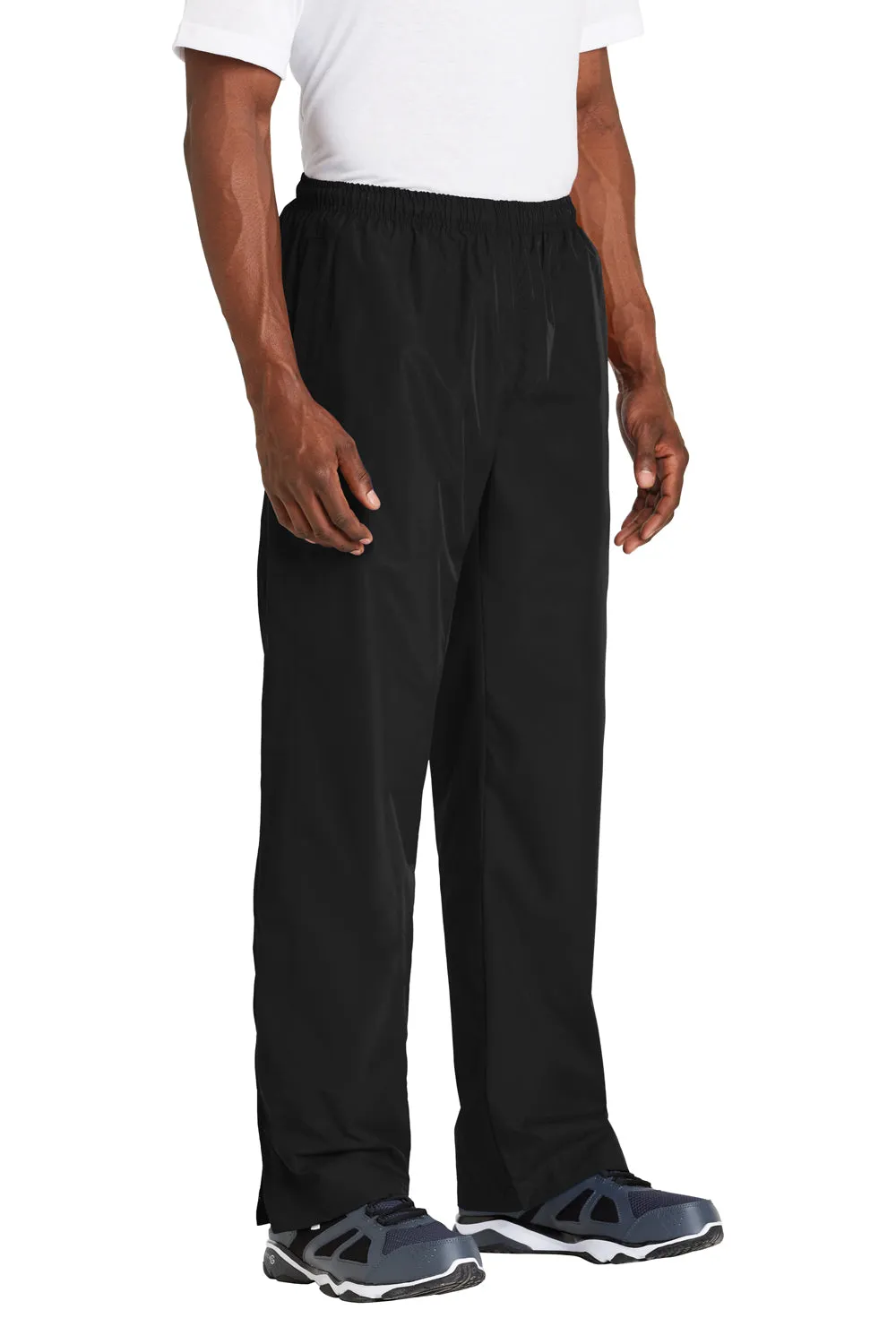 Sport-Tek Mens Water Resistant Wind Pants w/ Pockets - Black