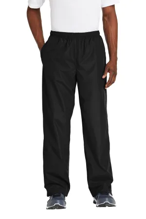 Sport-Tek Mens Water Resistant Wind Pants w/ Pockets - Black