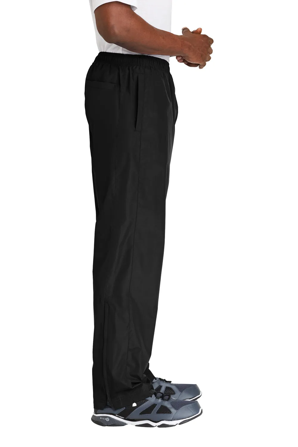 Sport-Tek Mens Water Resistant Wind Pants w/ Pockets - Black