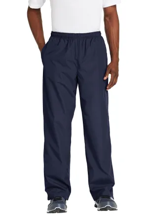 Sport-Tek Mens Water Resistant Wind Pants w/ Pockets - True Navy Blue
