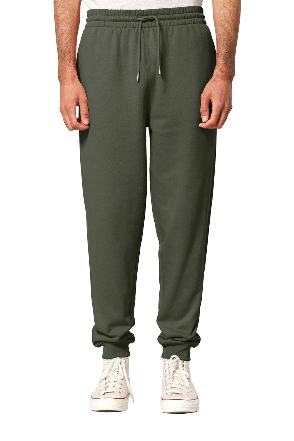 Stanley/Stella Mens Flyer Jogger Sweatpants w/ Pockets - Khaki Green