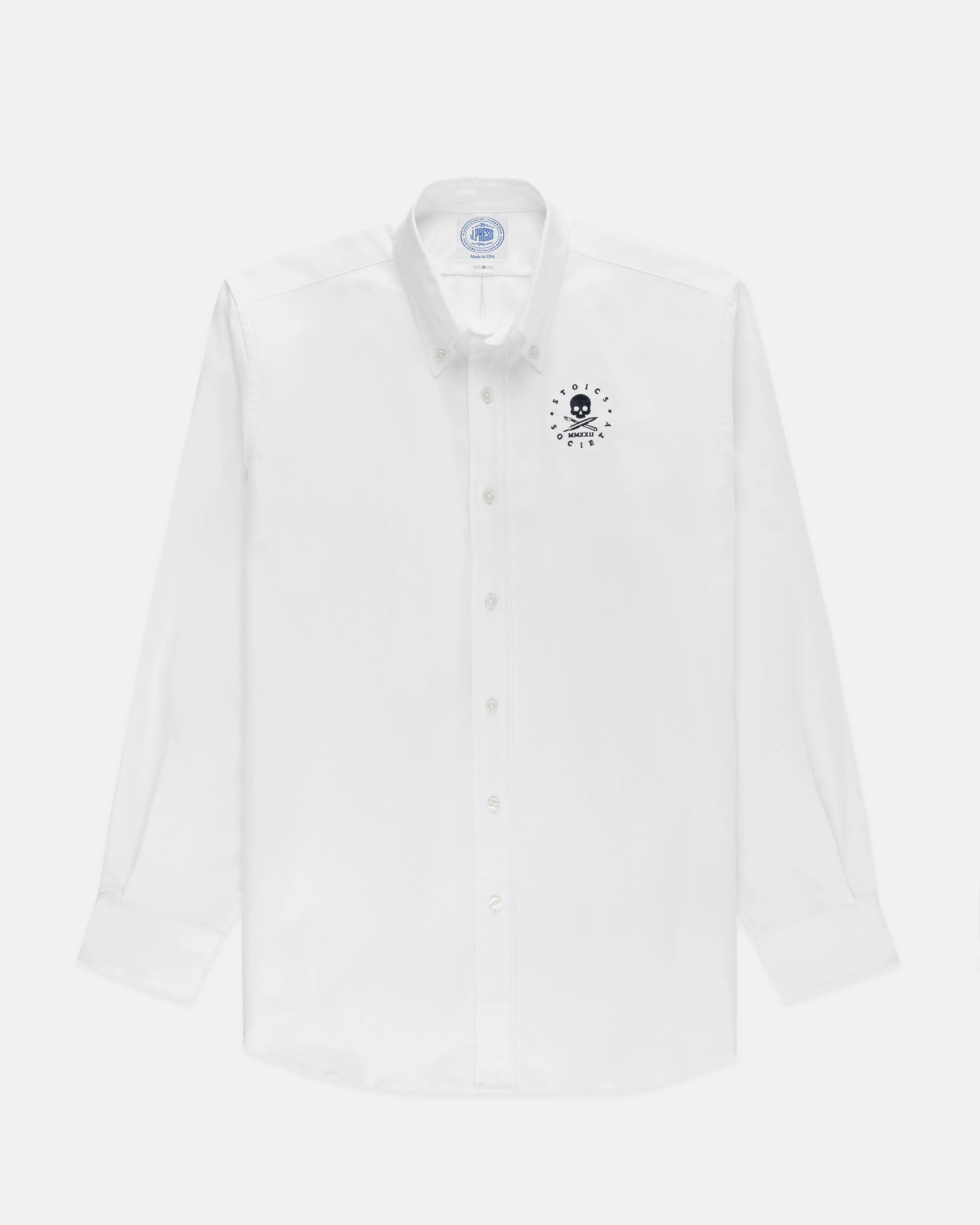 STOICS SOCIETY OXFORD SPORT SHIRT - WHITE