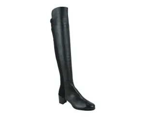 Stuart Weitzman Women's Mid Nappa Leather With Elastic Back Heel Knee Boot