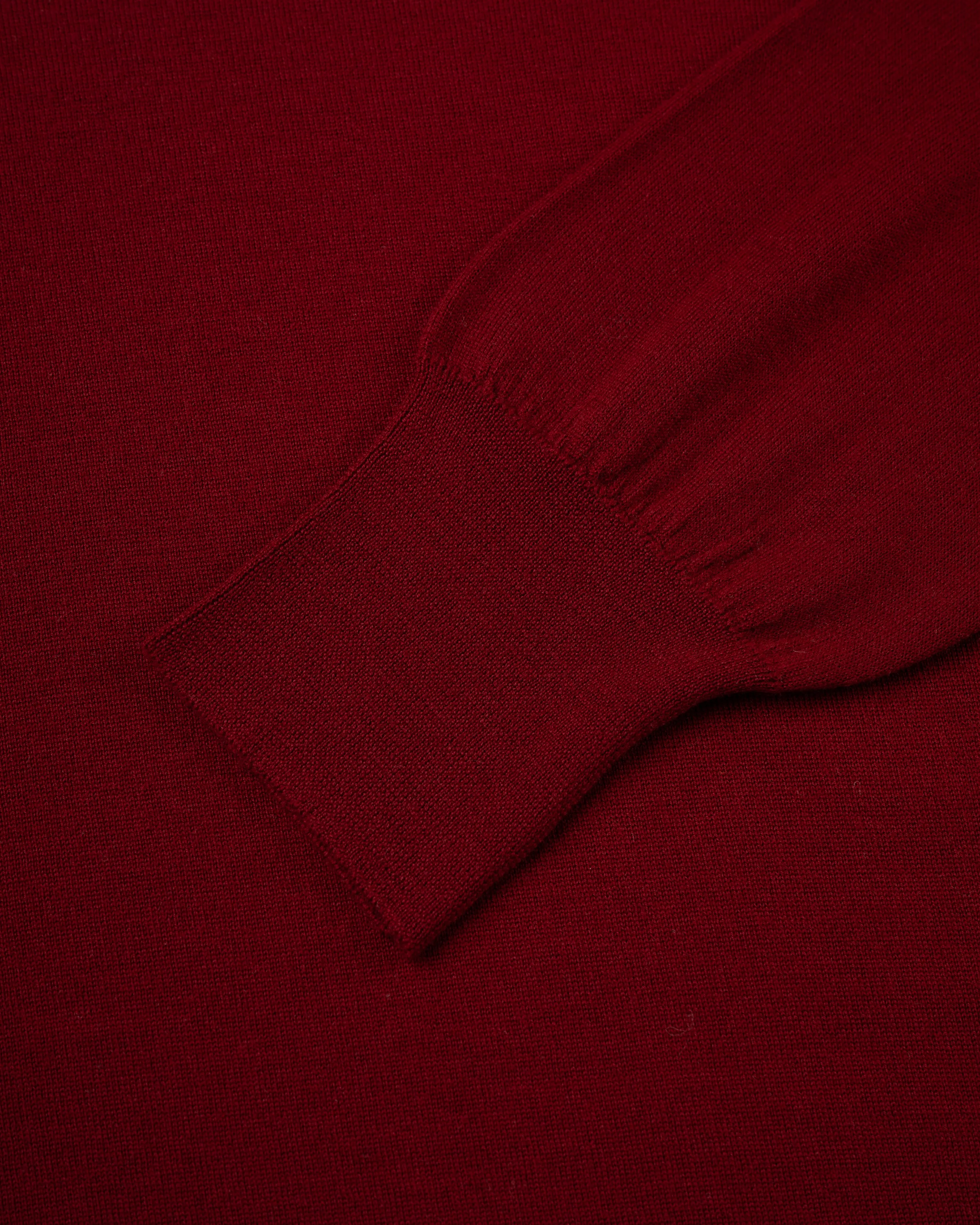 SUPERFINE MERINO WOOL SWEATER - BURGUNDY