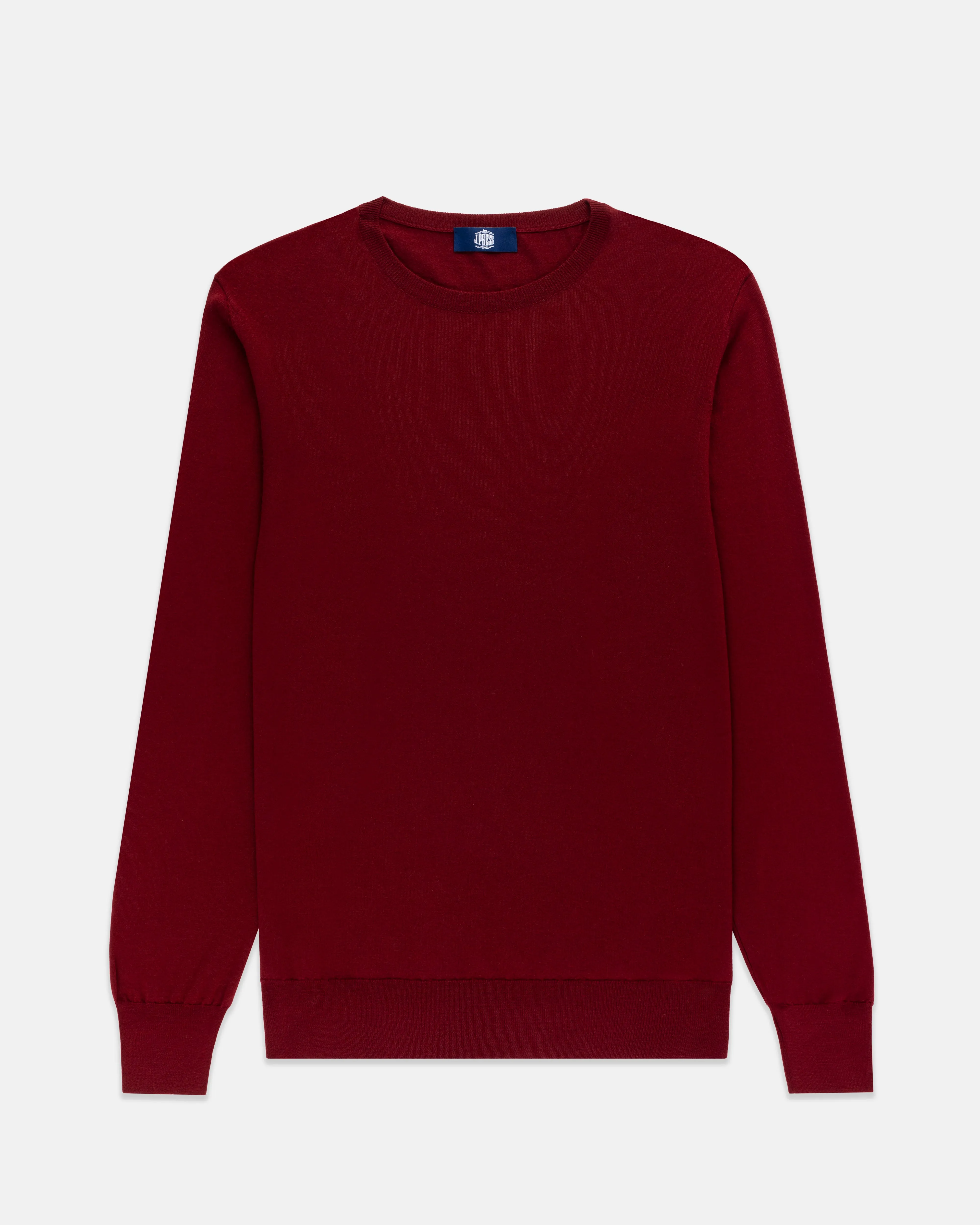 SUPERFINE MERINO WOOL SWEATER - BURGUNDY