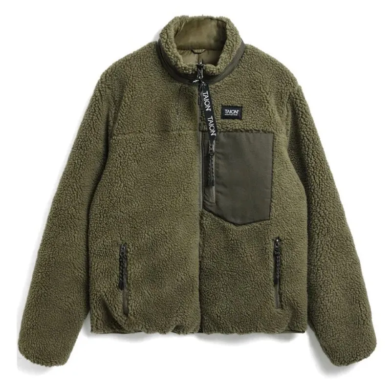 Taion Down Boa Reversible Jacket Olive / Dark Olive
