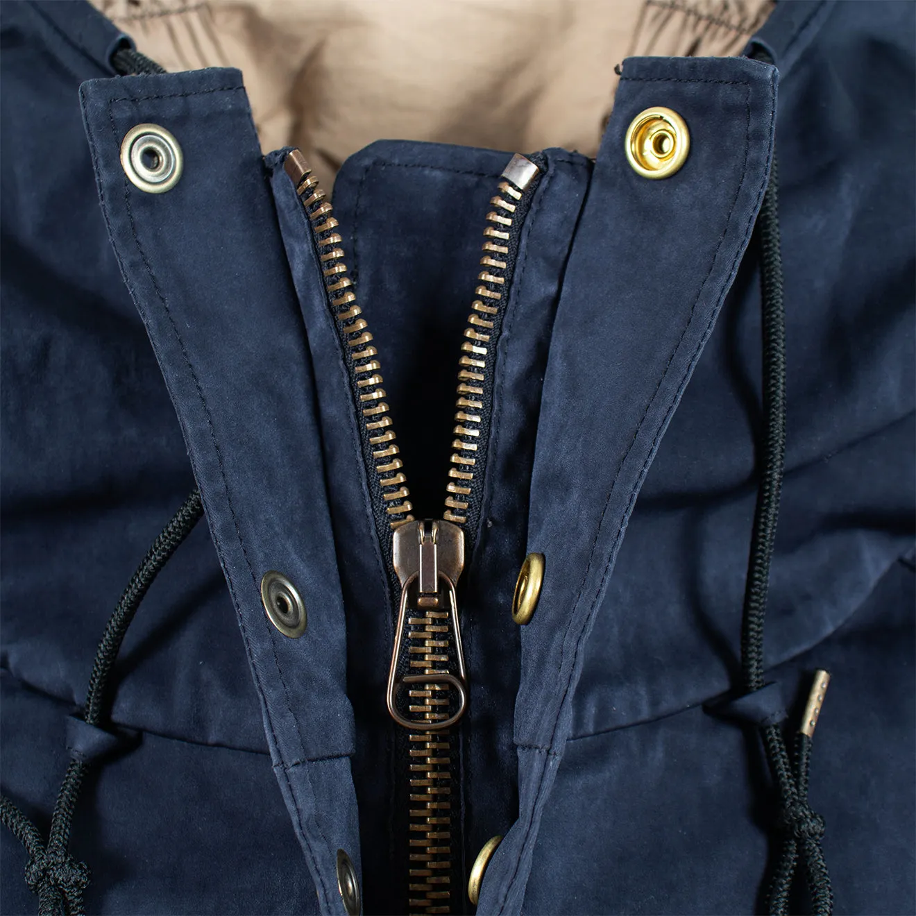 Ten C Hooded 2 Pocket Tempest Jacket Navy