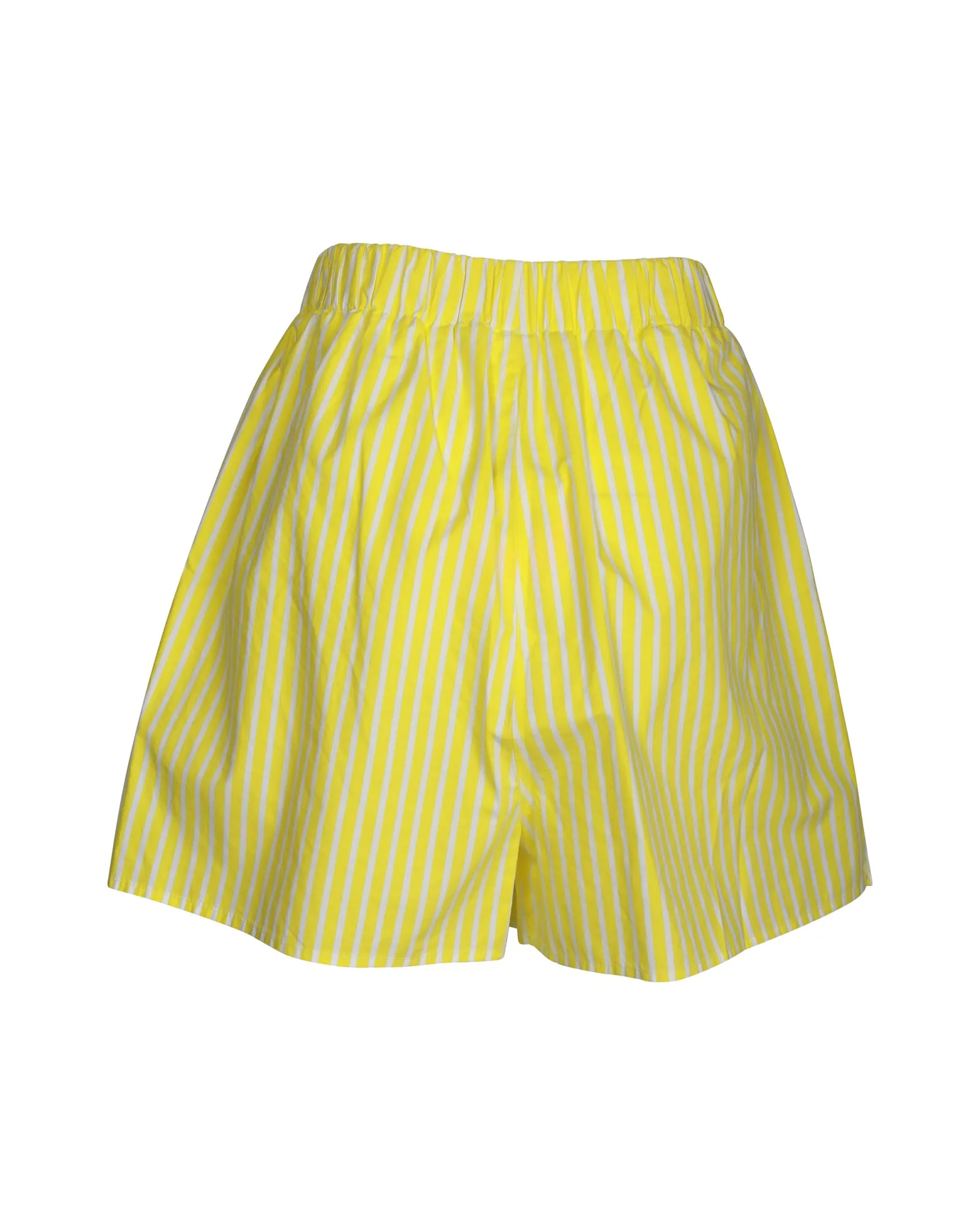 The Frankie Shop Lui Striped Shorts in Yellow Cotton