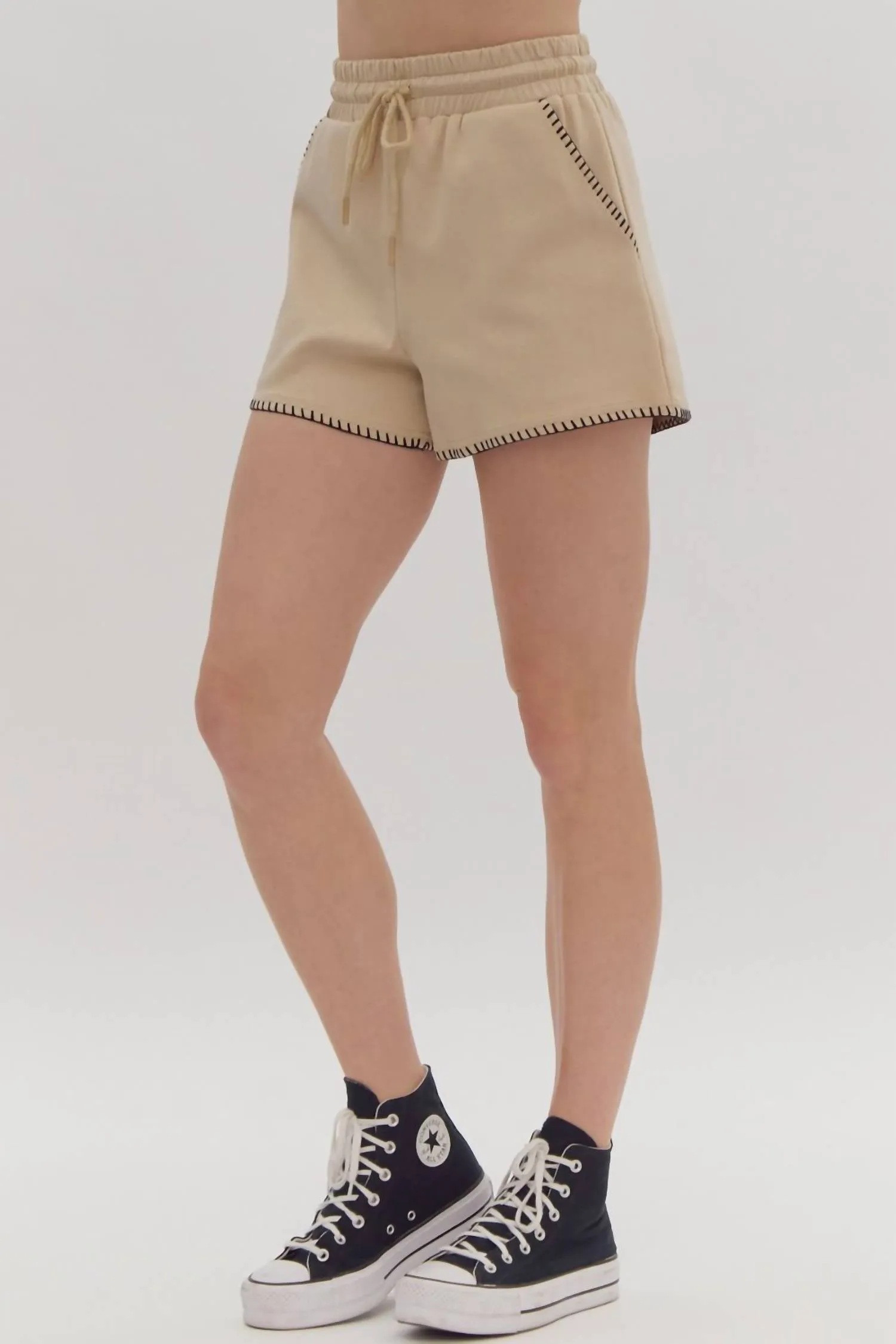This Time Bottom Short In Taupe