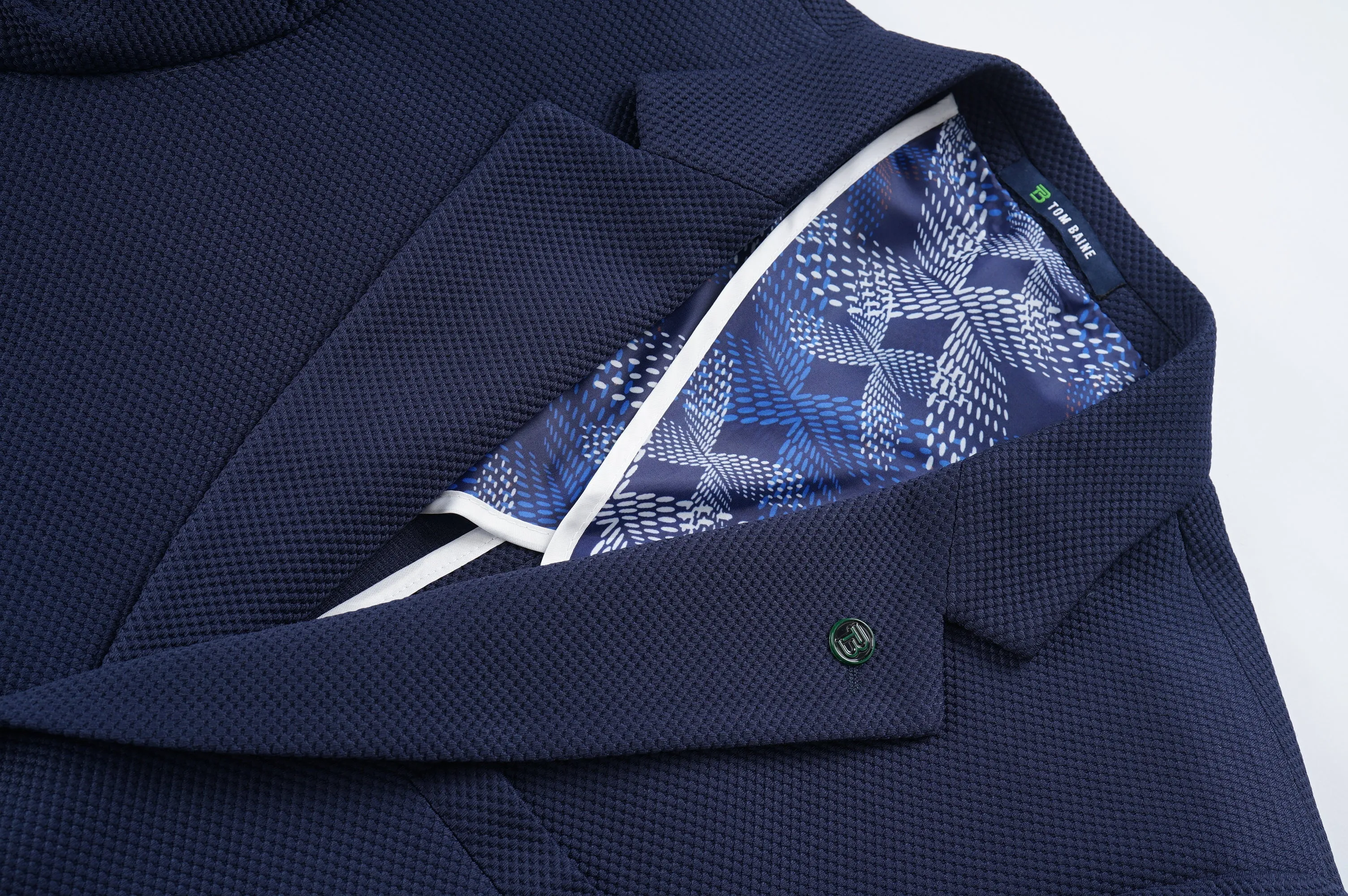 Tom Baine Slim Fit Waffle Performance Stretch Solid Sport Coat