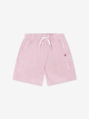 Tommy Hilfiger Boys Medium Drawstring Swim Shorts in Red
