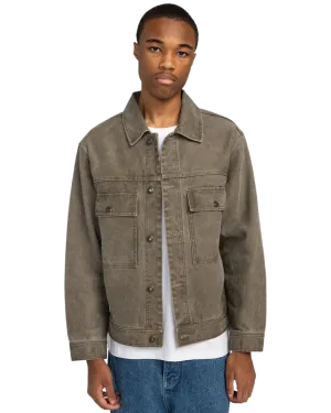 Trucker Canvas Jacket in Stone Gray