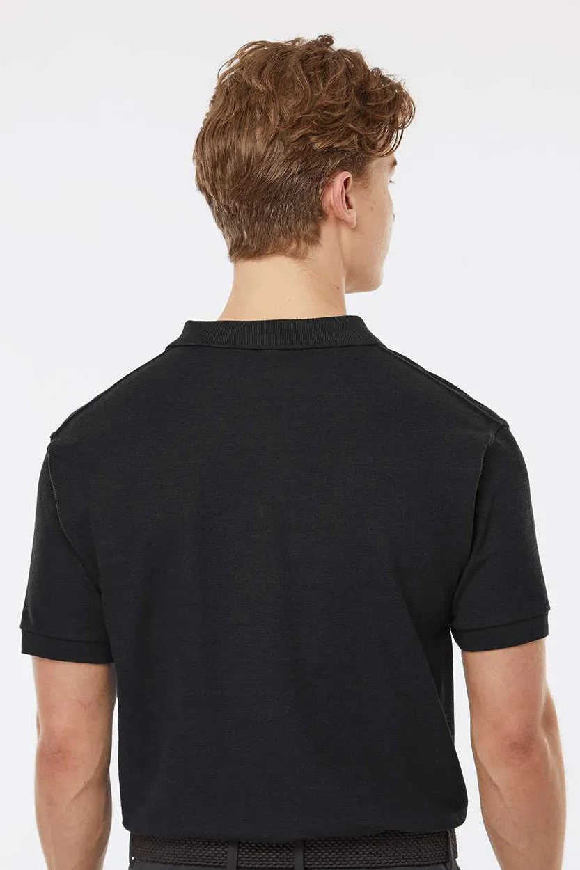 Tultex Mens Sport Short Sleeve Polo Shirt - Black