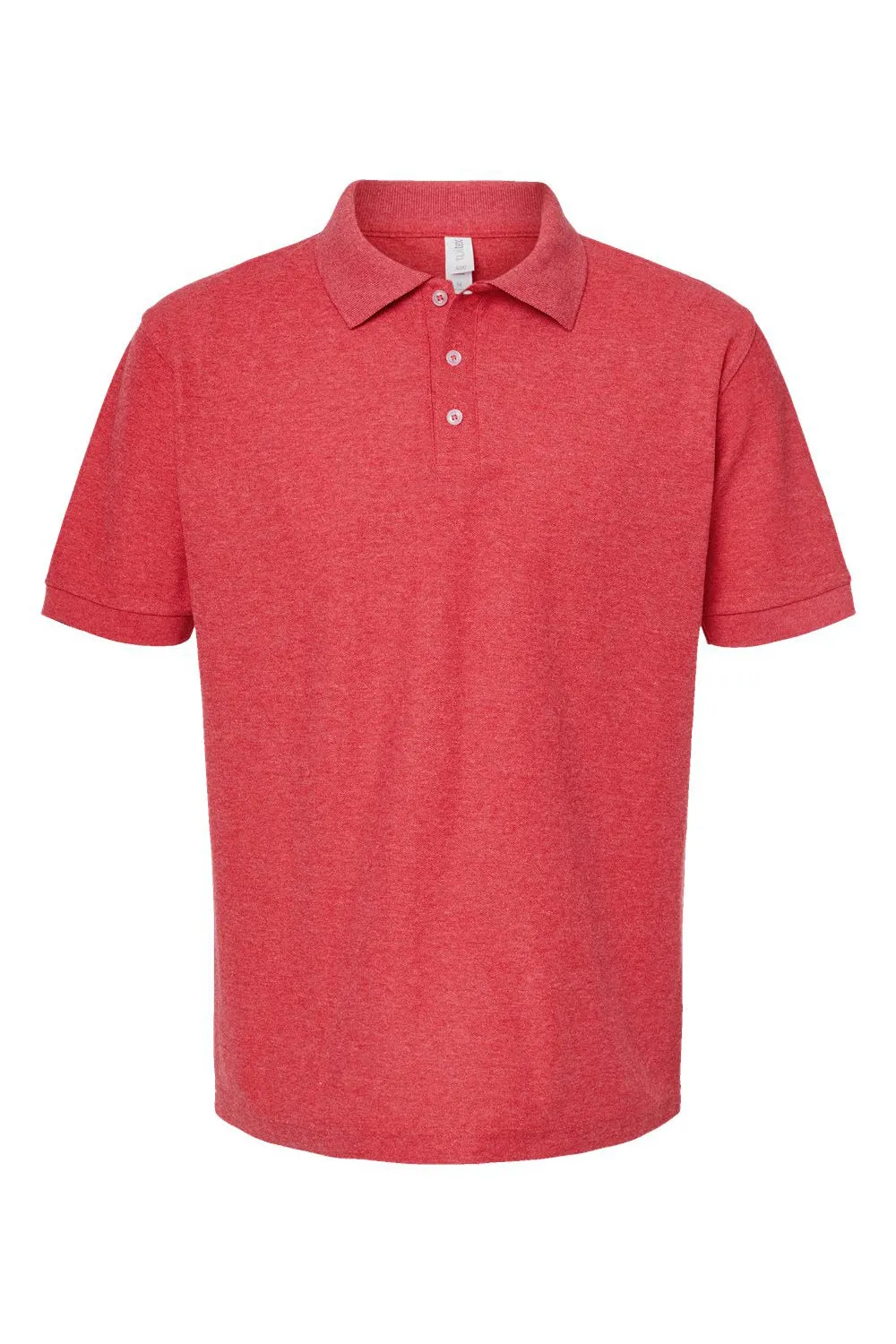 Tultex Mens Sport Short Sleeve Polo Shirt - Heather Red