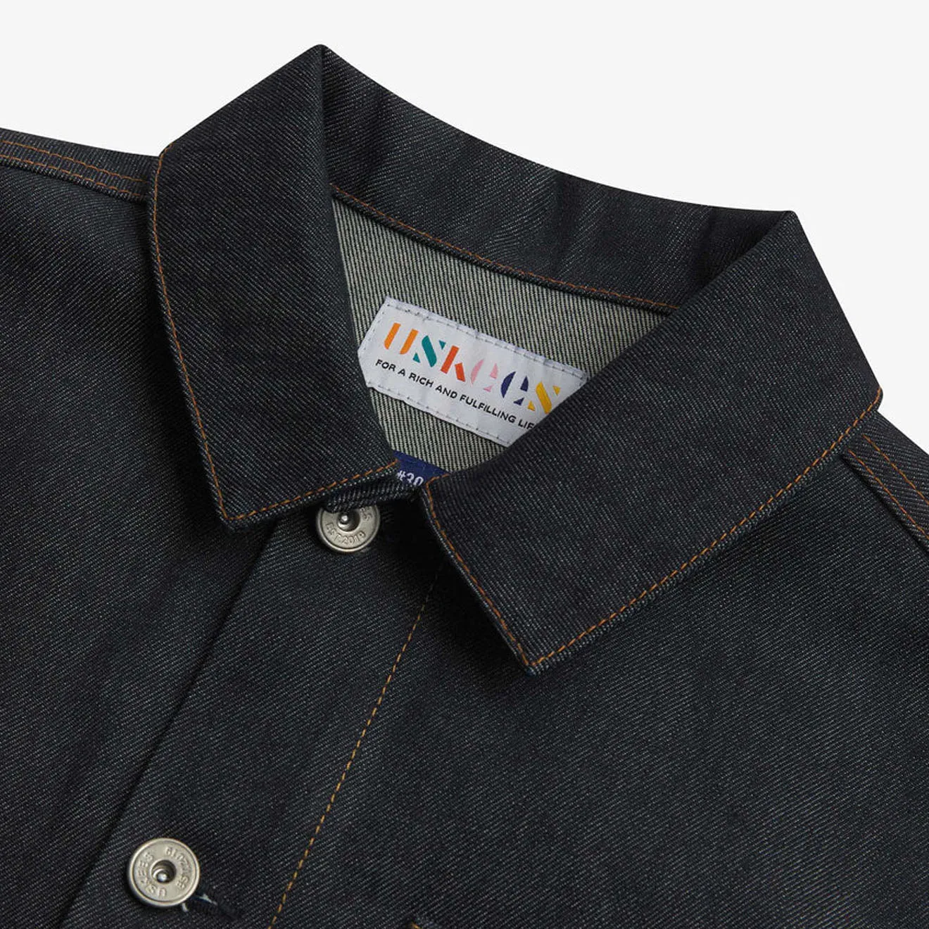 Uskees Denim Buttoned Overshirt Raw Orta Denim