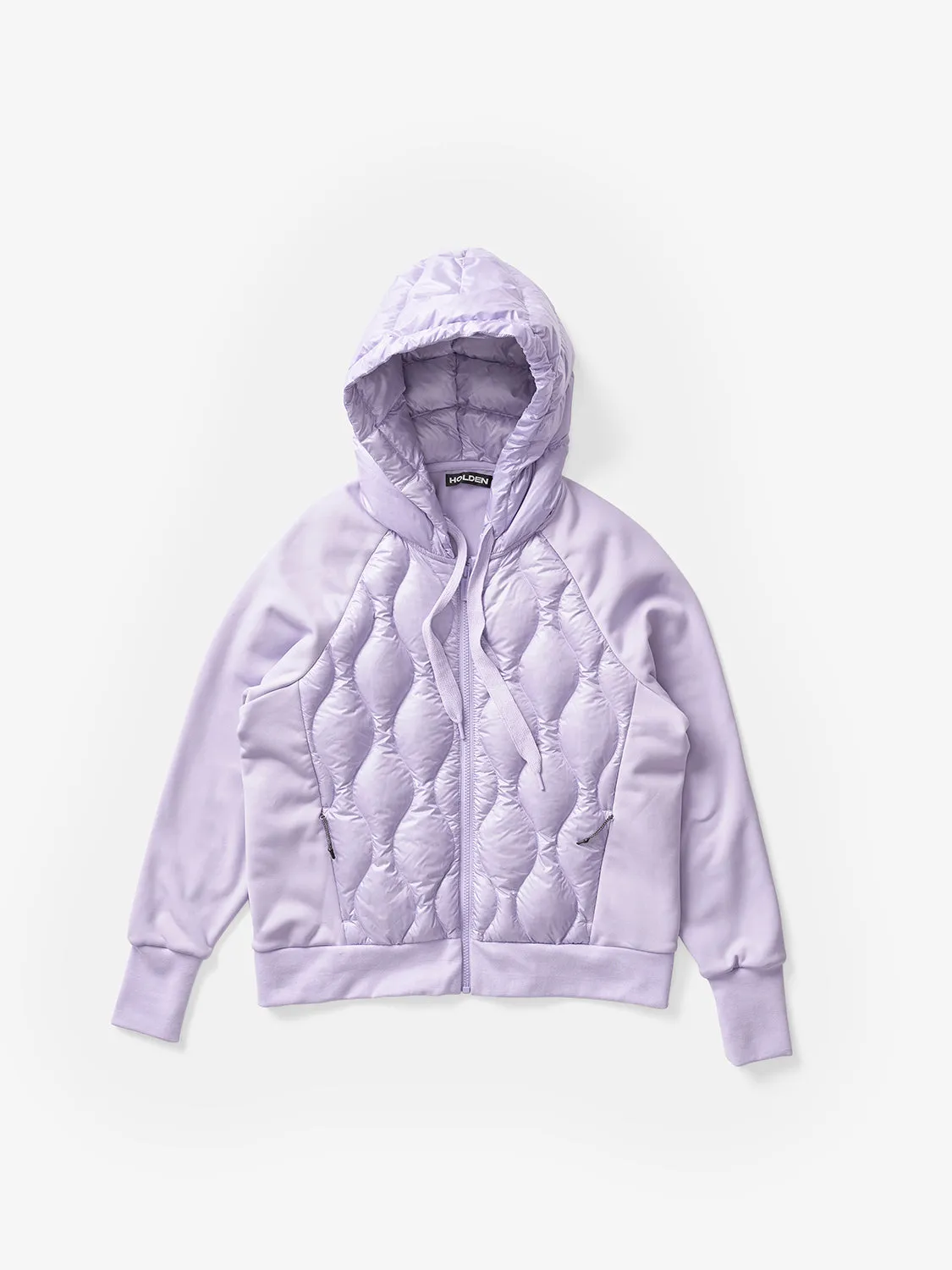 W DOWN ZIP HOODIE - Lavender