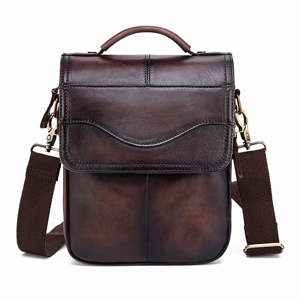 West Louis™ Casual Design Tablet Size Leather Crossbody Bag
