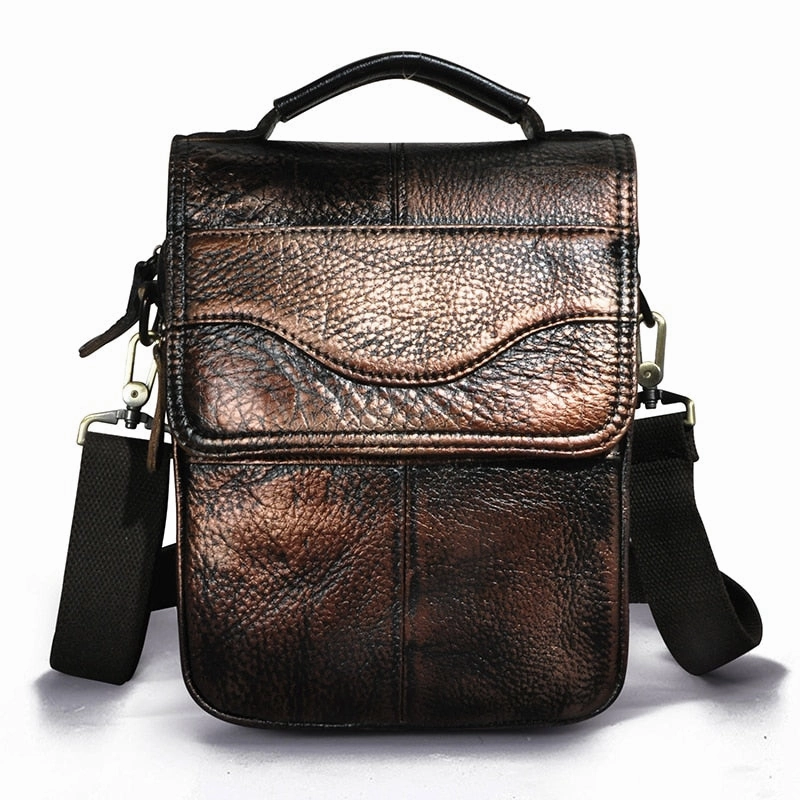 West Louis™ Casual Design Tablet Size Leather Crossbody Bag